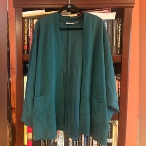 Belle by Kim Gravel ScubaLuxe LaChic Batwing Cardi-Luxe Forest